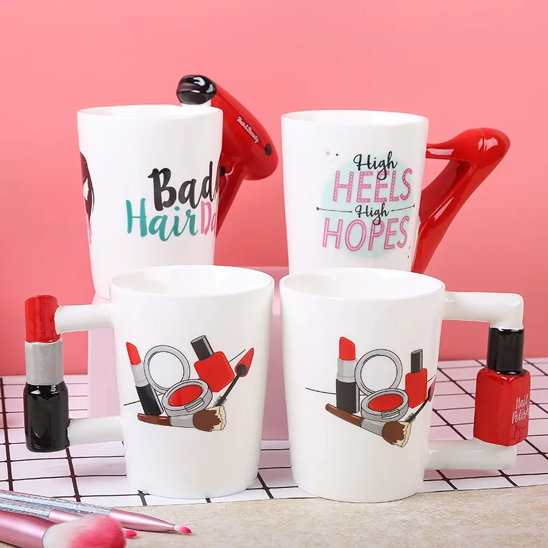 Creative Ceramic Mugs Girl Tools Beauty Kit Specials Nail Polish Handle Tea Coffee Mug Cup Personalized Mugs for Women Gift
Creative Ceramic Mugs Girl Tools Beauty Kit Specials Nail Polish Handle Tea Coffee Mug Cup Personalized Mugs for Women Gift