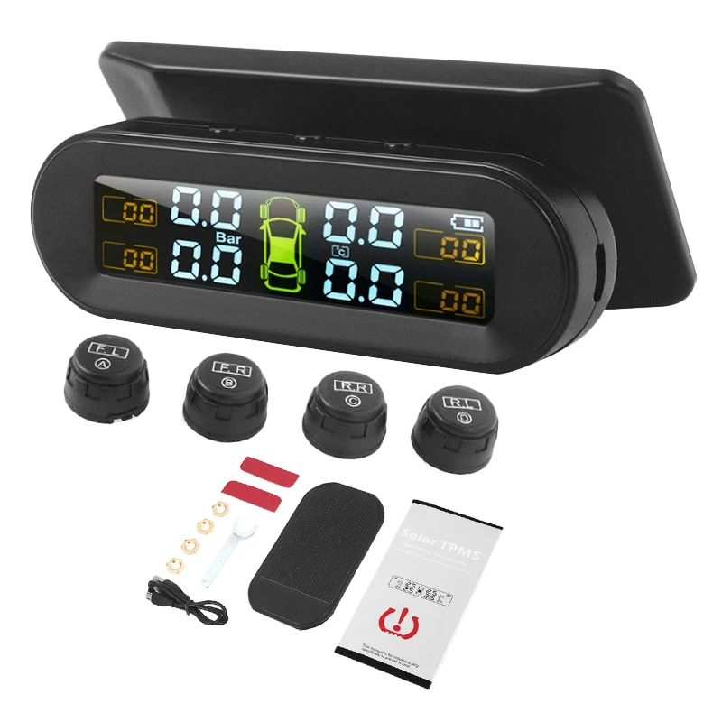 Temperature Warning with 4 External Sensors Car Tyre Pressure Monitor Tire Pressure Monitoring System
Temperature Warning with 4 External Sensors Car Tyre Pressure Monitor Tire Pressure Monitoring System