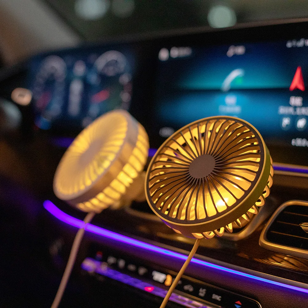 360 Degree Rotatable New Car Fan Cool Colorful LED Lights USB Powered Car Auto Powerful Cooling Air Fan for Car Air Vent Mounted
360 Degree Rotatable New Car Fan Cool Colorful LED Lights USB Powered Car Auto Powerful Cooling Air Fan for Car Air Vent Mounted