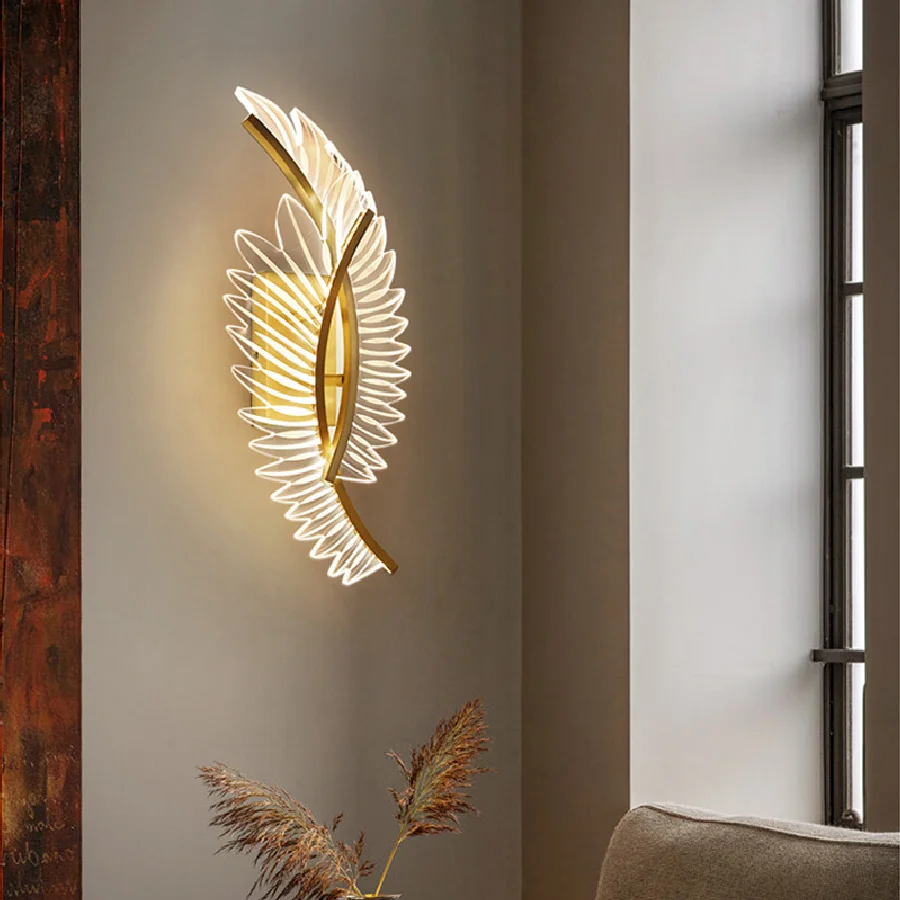 Nordic Feather Wall Lights Indoor Lighting ForB edroom Aisle Corridor Background Modern LED Wall Lamp Home Decor
Nordic Feather Wall Lights Indoor Lighting ForB edroom Aisle Corridor Background Modern LED Wall Lamp Home Decor