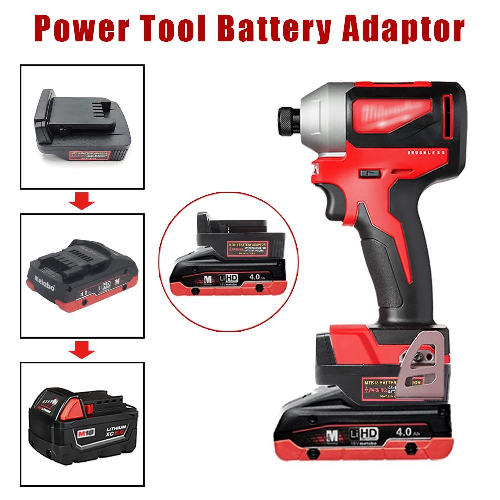 MBB18MWL Adapter Converter Connector Use Metabo 18V LiHD Li-ion Battery For Milwaukee M18 Lithium Battery Tool
MBB18MWL Adapter Converter Connector Use Metabo 18V LiHD Li-ion Battery For Milwaukee M18 Lithium Battery Tool