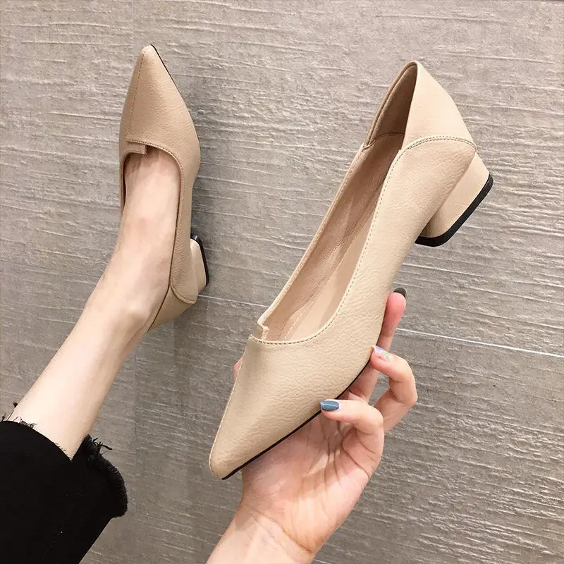 Women's Brown Pu Leather Pointed Toe High Quality Square High Heels Ladies Cool Office Shoes
Women's Brown Pu Leather Pointed Toe High Quality Square High Heels Ladies Cool Office Shoes