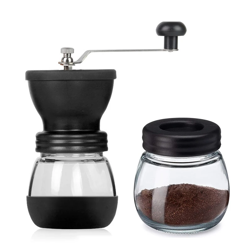 Manual Coffee Grinder Set With Ceramic Burrs Hand Coffee Mill With Glass Jars Adjustable Coarseness Hand Coffee Grinder
Manual Coffee Grinder Set With Ceramic Burrs Hand Coffee Mill With Glass Jars Adjustable Coarseness Hand Coffee Grinder