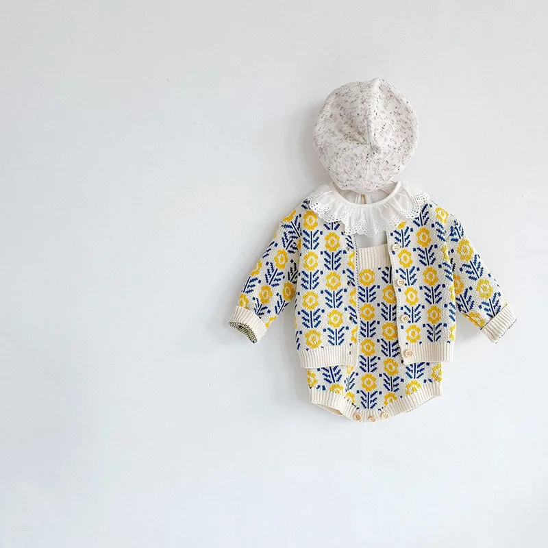 New Spring Baby Clothing Set Toddler Girls Knit Cardigans Flower Bodysuit Clothes Suit toddler fall clothes baby girl clothes
New Spring Baby Clothing Set Toddler Girls Knit Cardigans Flower Bodysuit Clothes Suit toddler fall clothes baby girl clothes