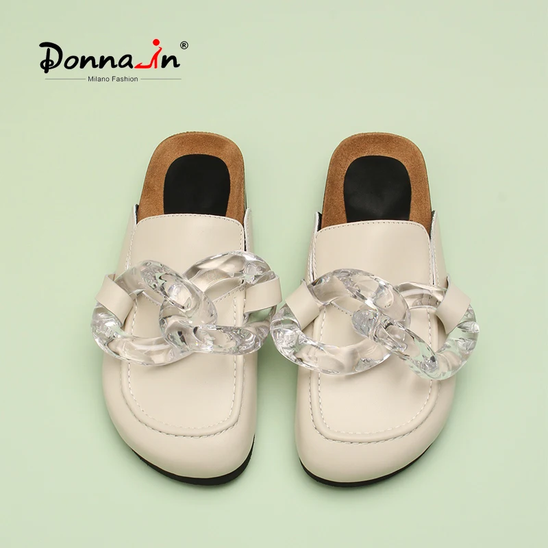 Donna-in 2022 New Summer Beige Mules For Women Transparent Chain Natursl Sheepskin Slippers Luxury Brand Casual Platform Shoes
Donna-in 2022 New Summer Beige Mules For Women Transparent Chain Natursl Sheepskin Slippers Luxury Brand Casual Platform Shoes