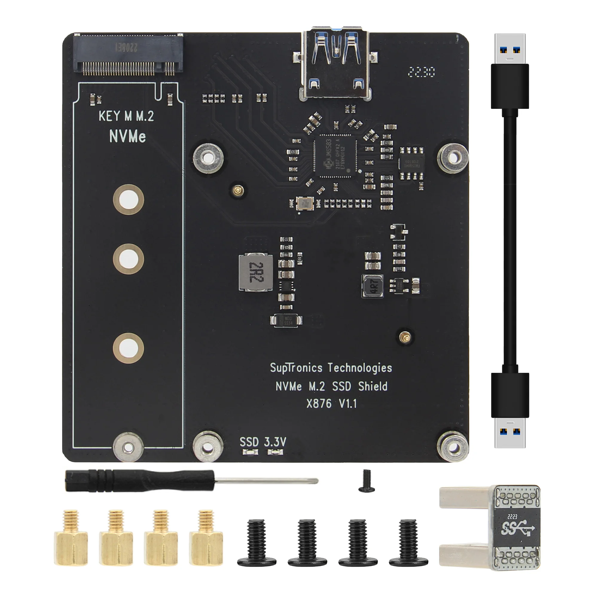Плата расширения для SSD-накопителя Raspberry Pi M.2 NVME/X876 для Raspberry Pi 4 Model B
Плата расширения для SSD-накопителя Raspberry Pi M.2 NVME/X876 для Raspberry Pi 4 Model B