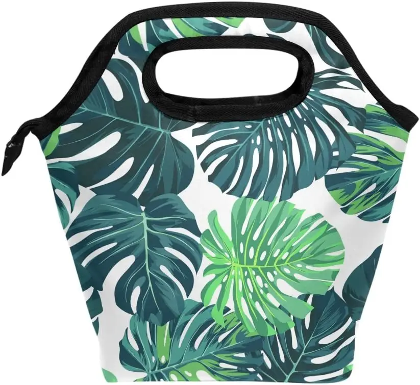 Tropical Palm Leaves Decor With Stylish Floral Printed Insulated Gourmet Tote Cooler Warm Pouch For Women Men Kids for School
Tropical Palm Leaves Decor With Stylish Floral Printed Insulated Gourmet Tote Cooler Warm Pouch For Women Men Kids for School