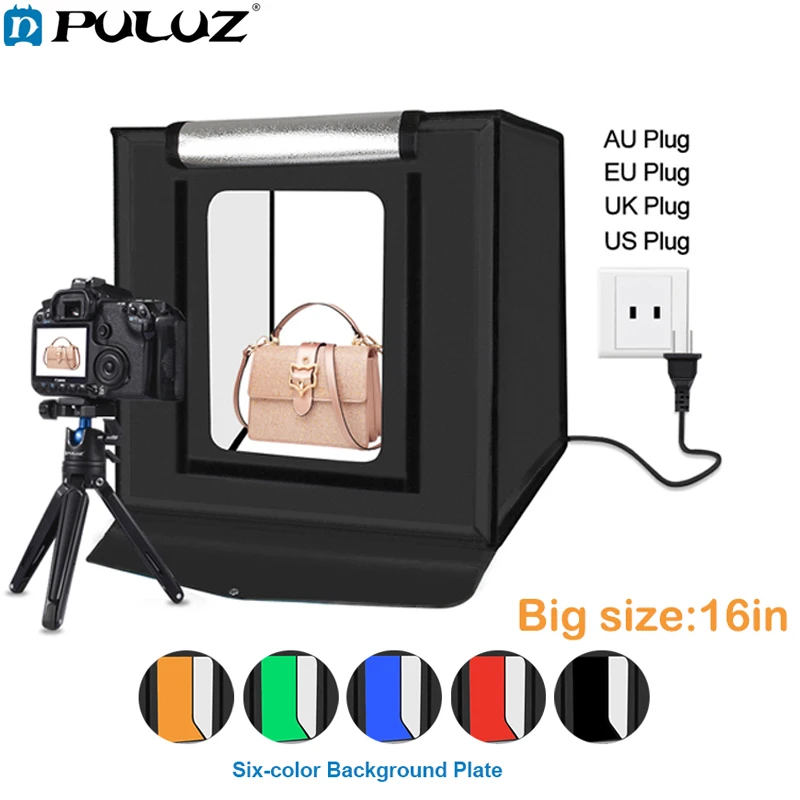 Лайтбокс PULUZ, 16 дюймов, светодиодный светильник тбокс для студии, 6 дюймов, 12 цветов, фоны, Настольная мягкая палатка для съемки для студийной ...
Лайтбокс PULUZ, 16 дюймов, светодиодный светильник тбокс для студии, 6 дюймов, 12 цветов, фоны, Настольная мягкая палатка для съемки для студийной ...