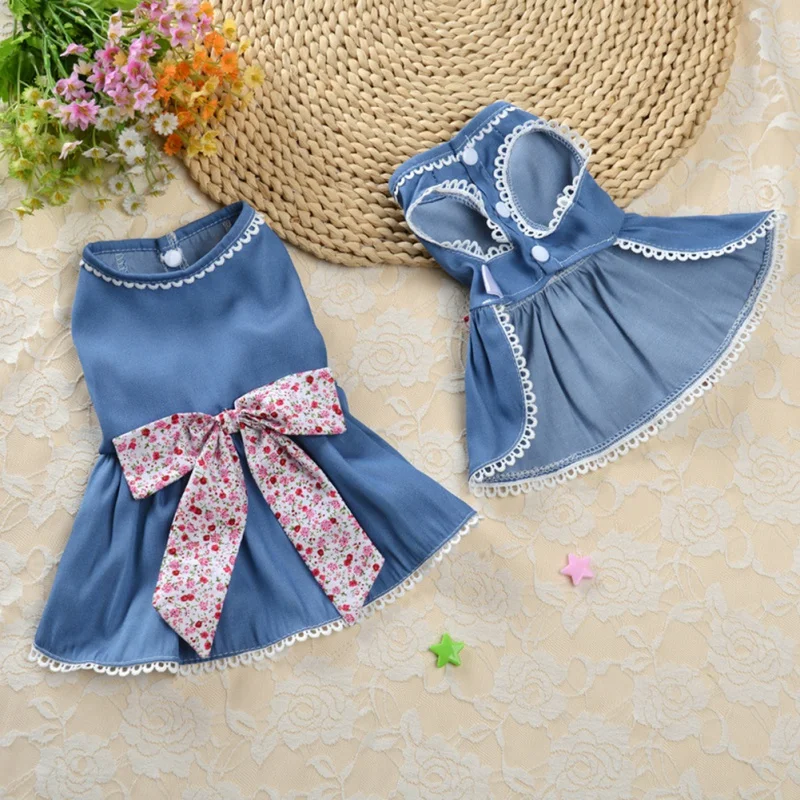 Breathable Cute Dog Skirt Pet Denim Dress Puppy Summer Bow-Knot Dress for Small Medium Dog Cats Jean Clothes Chihuahua Yorkies 
Breathable Cute Dog Skirt Pet Denim Dress Puppy Summer Bow-Knot Dress for Small Medium Dog Cats Jean Clothes Chihuahua Yorkies