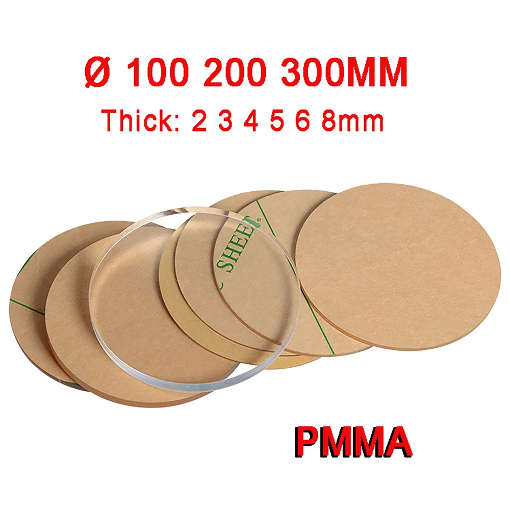 Acrylic Board Clear Acrylic Sheet Round Disc Plate Diameter Ø 100/200/300mm, 2/3/4/5/6/8mm Thickness, organic plastic sheet
Acrylic Board Clear Acrylic Sheet Round Disc Plate Diameter Ø 100/200/300mm, 2/3/4/5/6/8mm Thickness, organic plastic sheet