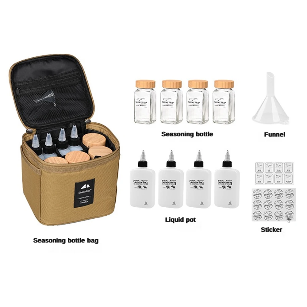 Outdoors Camping Spices Bottle Set Portable Spice-Jars Organizer Containers Sets With Storage Bag Picnic Cooking Accessories
Outdoors Camping Spices Bottle Set Portable Spice-Jars Organizer Containers Sets With Storage Bag Picnic Cooking Accessories