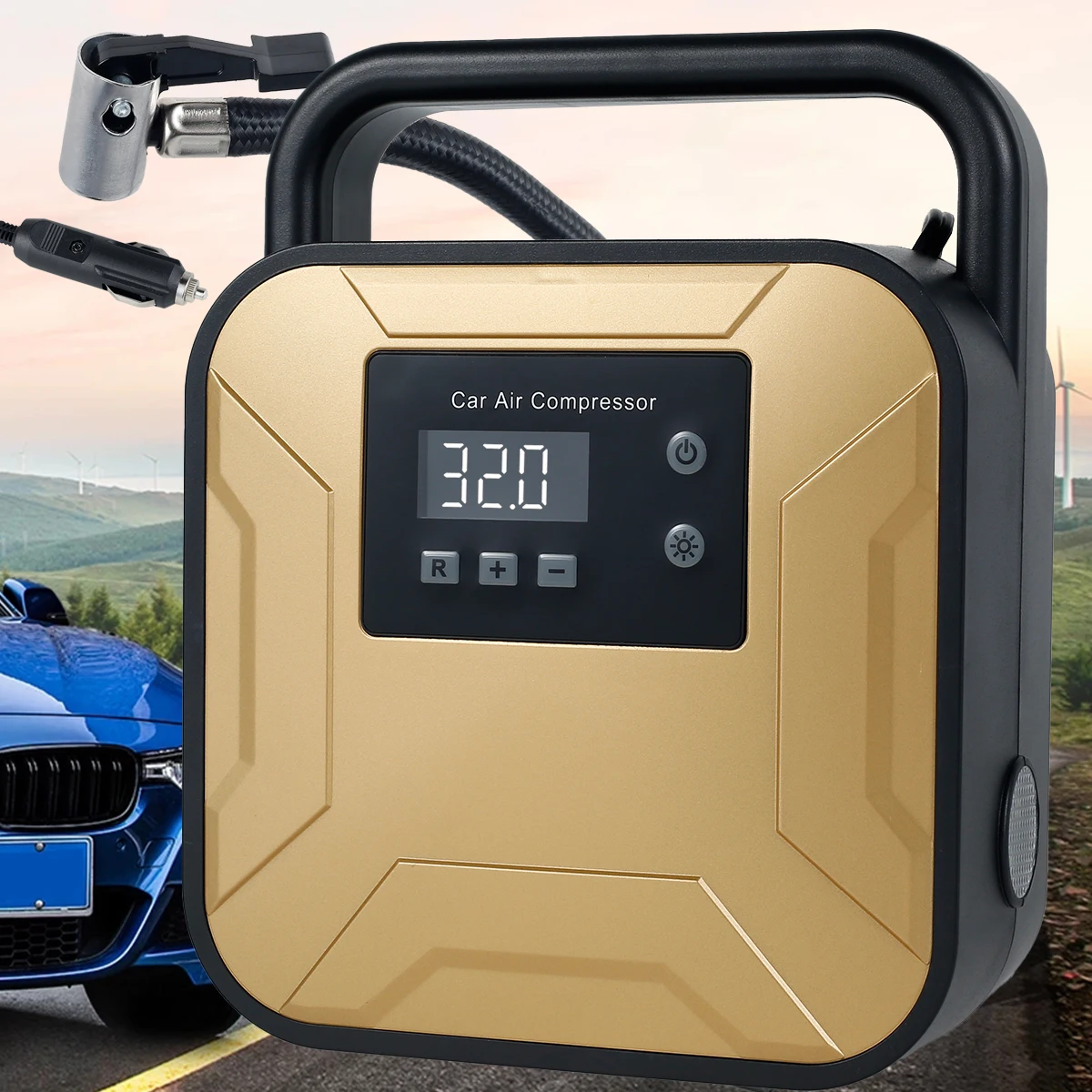Air Compressor Tire Inflator 12V Car Tyre Inflator Portable Air Compressor Auto Tyre Pump with LED Light Auto-Off Digital Tyre
Air Compressor Tire Inflator 12V Car Tyre Inflator Portable Air Compressor Auto Tyre Pump with LED Light Auto-Off Digital Tyre