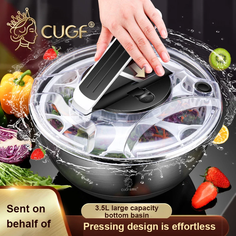 Salad Spinner Vegetable Fruit Dryer Rotator Salad Spinner Stainless Steel Dehydrator Kitchen Accessories 1pcs Wholesale Creative
Salad Spinner Vegetable Fruit Dryer Rotator Salad Spinner Stainless Steel Dehydrator Kitchen Accessories 1pcs Wholesale Creative