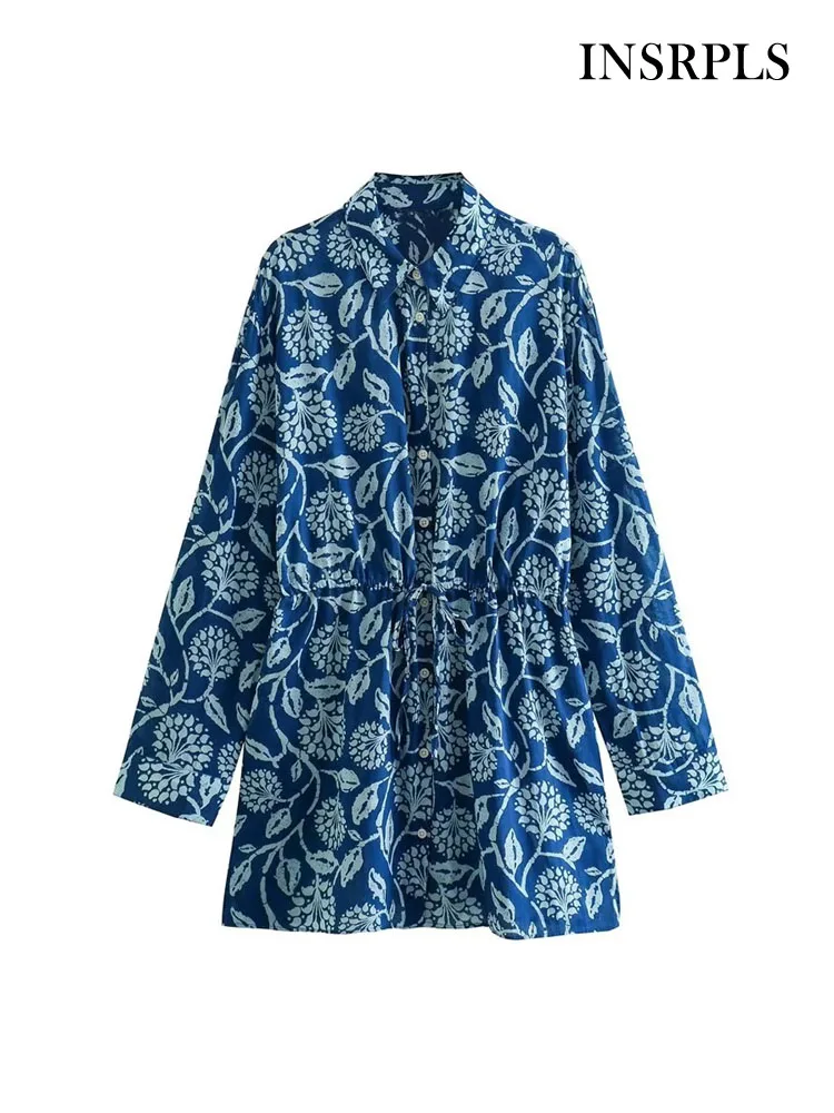 INSRPLS Women Fashion With Tied Printed Mini Dress Vintage Long Sleeve Front Button Female Dresses Vestidos Mujer
INSRPLS Women Fashion With Tied Printed Mini Dress Vintage Long Sleeve Front Button Female Dresses Vestidos Mujer