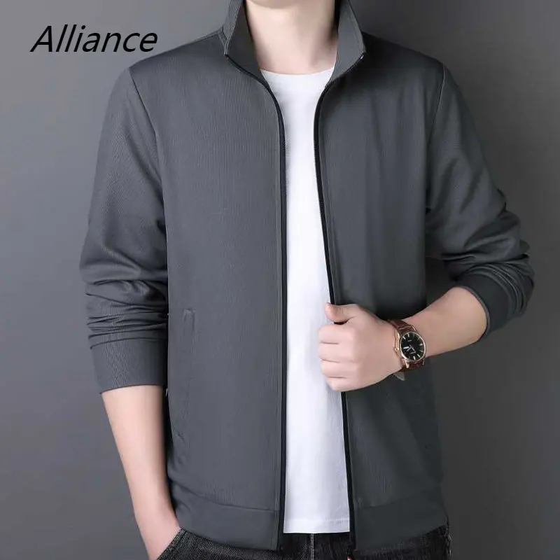 2023 Spring and Autumn Men's Stand Collar Thin Jacket Solid Color Simple Slim Zipper Casual coat Business Clothing Black
2023 Spring and Autumn Men's Stand Collar Thin Jacket Solid Color Simple Slim Zipper Casual coat Business Clothing Black