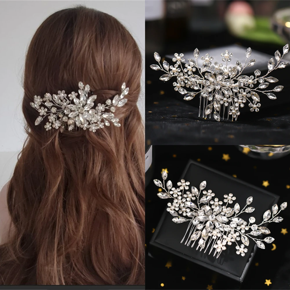 Wedding Crystal Flower Pearl Hair Comb Pin Band Rhinestone Hairpin headband Tiara For Women Bridal Hair Accessories Jewelry Gift
Wedding Crystal Flower Pearl Hair Comb Pin Band Rhinestone Hairpin headband Tiara For Women Bridal Hair Accessories Jewelry Gift