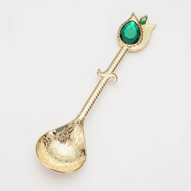 Luxury Tableware Designed Cute Metal Spoon Jewel Decorated Spoon Coffee Spoon Kitchen Accessory Tabledecor Ladle Stylish
Luxury Tableware Designed Cute Metal Spoon Jewel Decorated Spoon Coffee Spoon Kitchen Accessory Tabledecor Ladle Stylish