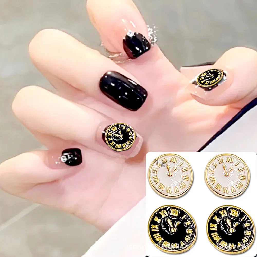 10pcs Classic White Black Clock Nail Art Charm 3D Keen French Shiny Classical Clock Nail Decoration Luxury DIY Nail Accessories
10pcs Classic White Black Clock Nail Art Charm 3D Keen French Shiny Classical Clock Nail Decoration Luxury DIY Nail Accessories