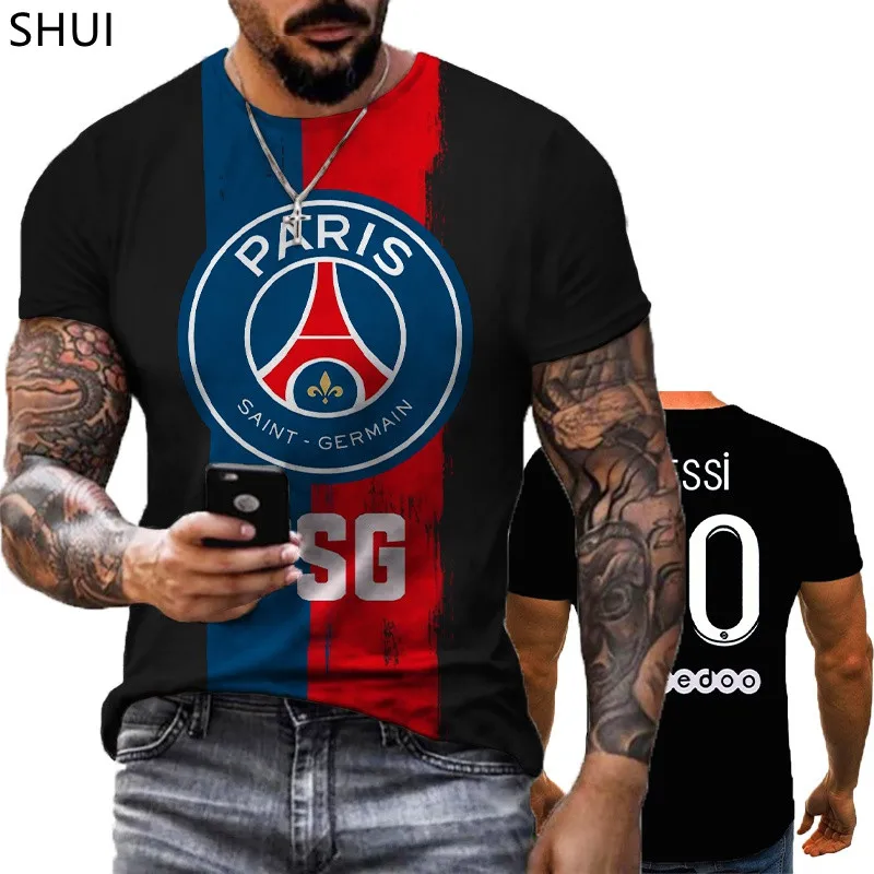 Парижские фанаты модные футболки с 3D принтом мужские и женские повседневные
