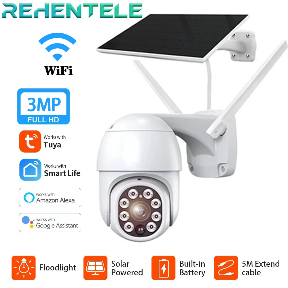 3MP Solar Surveillance Camera Rechargeable Battery WIFI Motion Detection Outdoor Video Security Cam PIR Infrared Night Vision
3MP Solar Surveillance Camera Rechargeable Battery WIFI Motion Detection Outdoor Video Security Cam PIR Infrared Night Vision