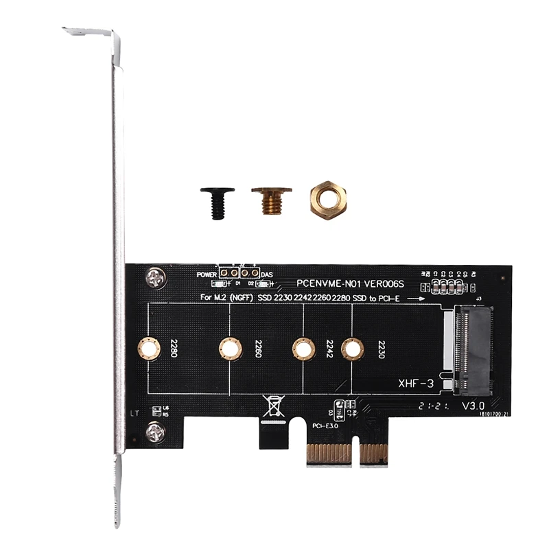 Add on Cards PCIE to M2 Adapter PCI Express 3.0 X1 to NVME SSD M2 PCIE Raiser Adapter Support 2230 2242 2260 2280 M.2 SSD
Add on Cards PCIE to M2 Adapter PCI Express 3.0 X1 to NVME SSD M2 PCIE Raiser Adapter Support 2230 2242 2260 2280 M.2 SSD