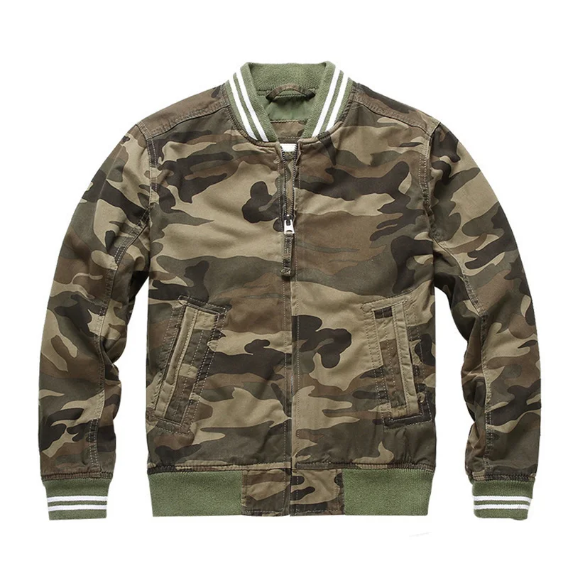 Men's Spring/Autumn Camouflage Jacket Fashion Sports Jacket Cotton Casual Baseball Uniform Male Outwear
Men's Spring/Autumn Camouflage Jacket Fashion Sports Jacket Cotton Casual Baseball Uniform Male Outwear