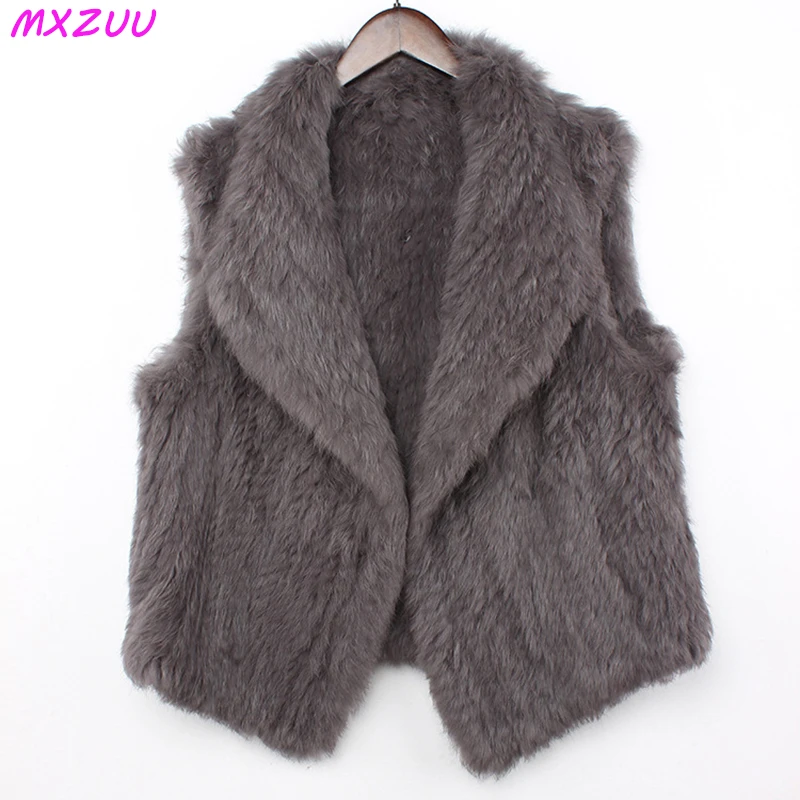 Vest Top Womens Rabbit Hair Woven Gilet Cardigan Bodywarmer Dames Real Fur Coat Turndown Collar Outerwear Classic Short Yelekler
Vest Top Womens Rabbit Hair Woven Gilet Cardigan Bodywarmer Dames Real Fur Coat Turndown Collar Outerwear Classic Short Yelekler