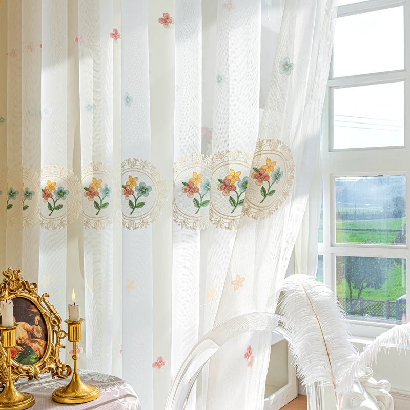 Pastoral Simple Embroidered Floral Tulle Sheer Curtains For Luxurious Living Rooms Bedrooms Balconies Windows Home Decor Custom
Pastoral Simple Embroidered Floral Tulle Sheer Curtains For Luxurious Living Rooms Bedrooms Balconies Windows Home Decor Custom