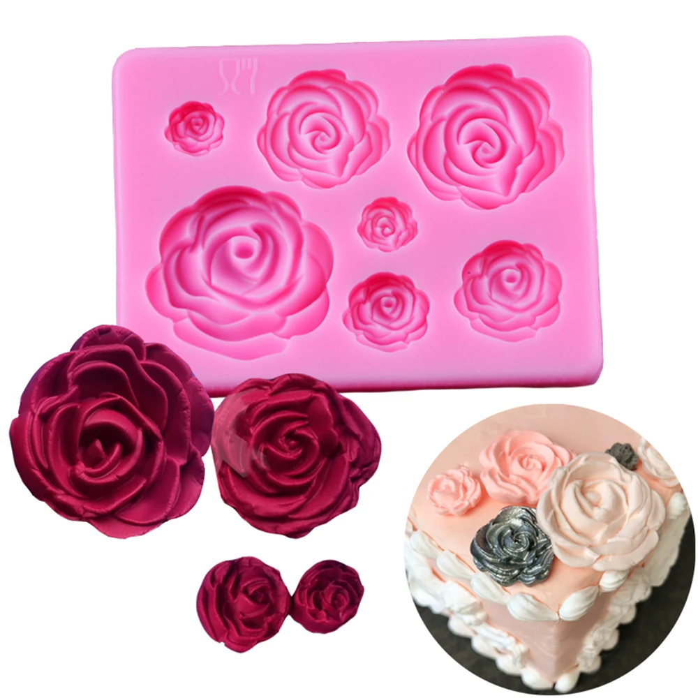 1Pcs Rose Flowers Silicone Mold Sugarcraft Chocolate Fondant Cake Decorating Baking Tools Fondant Mould
1Pcs Rose Flowers Silicone Mold Sugarcraft Chocolate Fondant Cake Decorating Baking Tools Fondant Mould