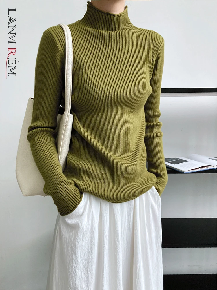 LANMREM Turtleneck Sweater For Women Long Sleeves Knitted Pullover Solid Color Korean Style Female Top Autumn Winter 2R8831
LANMREM Turtleneck Sweater For Women Long Sleeves Knitted Pullover Solid Color Korean Style Female Top Autumn Winter 2R8831
