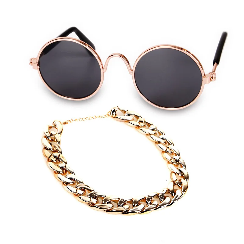 Pet Sunglasses Jewelry Set Fashion Metal Cat Sunglasses Pet Glasses with Necklace and Straw Hat Pet Clothing Accessories Set
Pet Sunglasses Jewelry Set Fashion Metal Cat Sunglasses Pet Glasses with Necklace and Straw Hat Pet Clothing Accessories Set