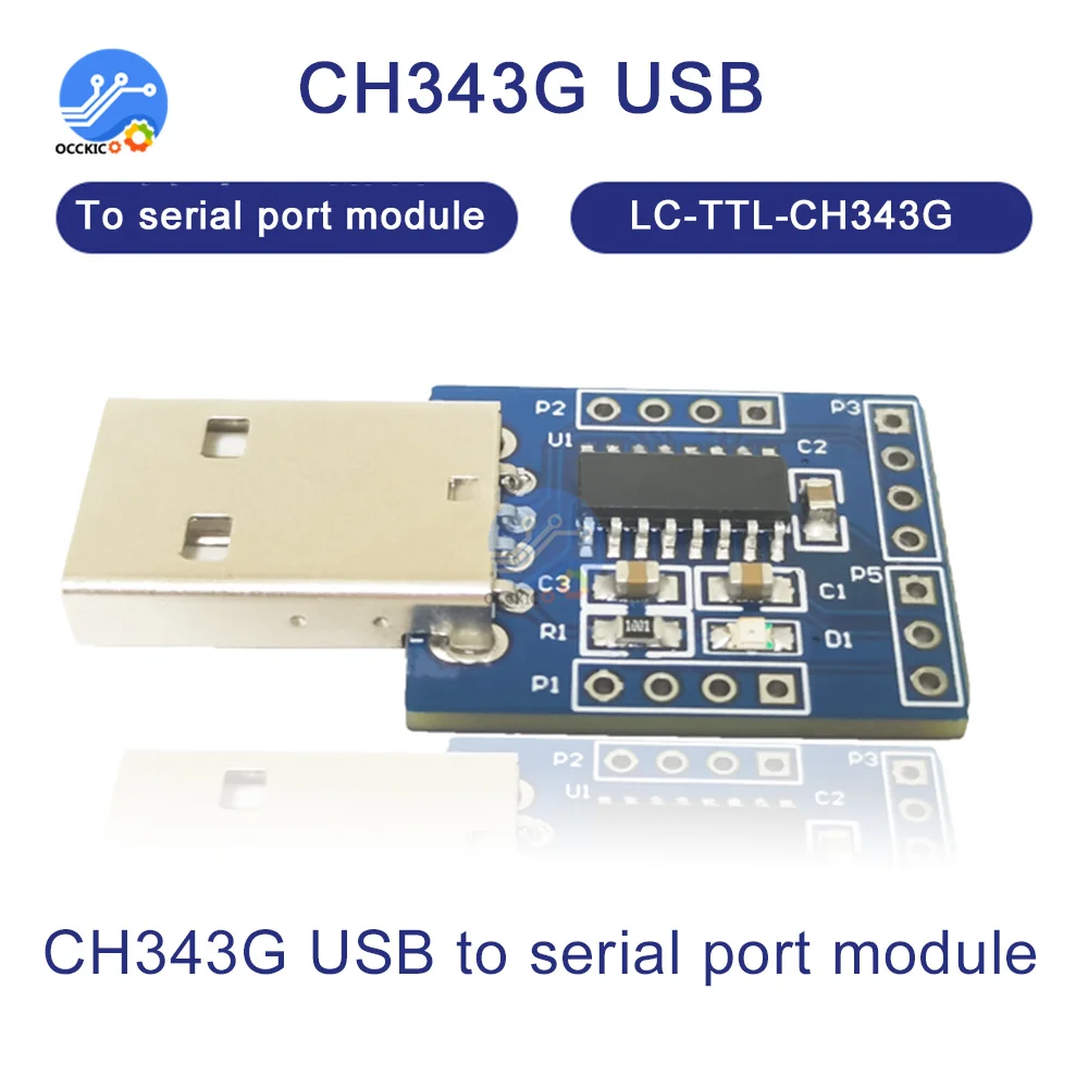 USB to TTL Converter CH343G USB To Serial Port Module CH340 USBV2.0 5V .3V 2.5V 1.8V 50bps~6Mbps
USB to TTL Converter CH343G USB To Serial Port Module CH340 USBV2.0 5V .3V 2.5V 1.8V 50bps~6Mbps