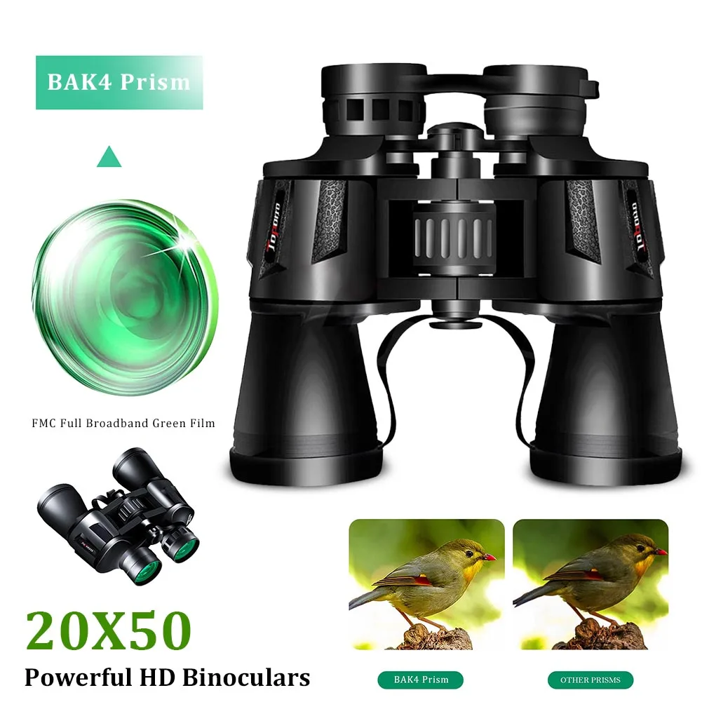 Professional Powerful HD 20X50 Binoculars Long Distance Telescope Low Light Night Vision Eyepieces for Observing Wildlife 20x50
Professional Powerful HD 20X50 Binoculars Long Distance Telescope Low Light Night Vision Eyepieces for Observing Wildlife 20x50