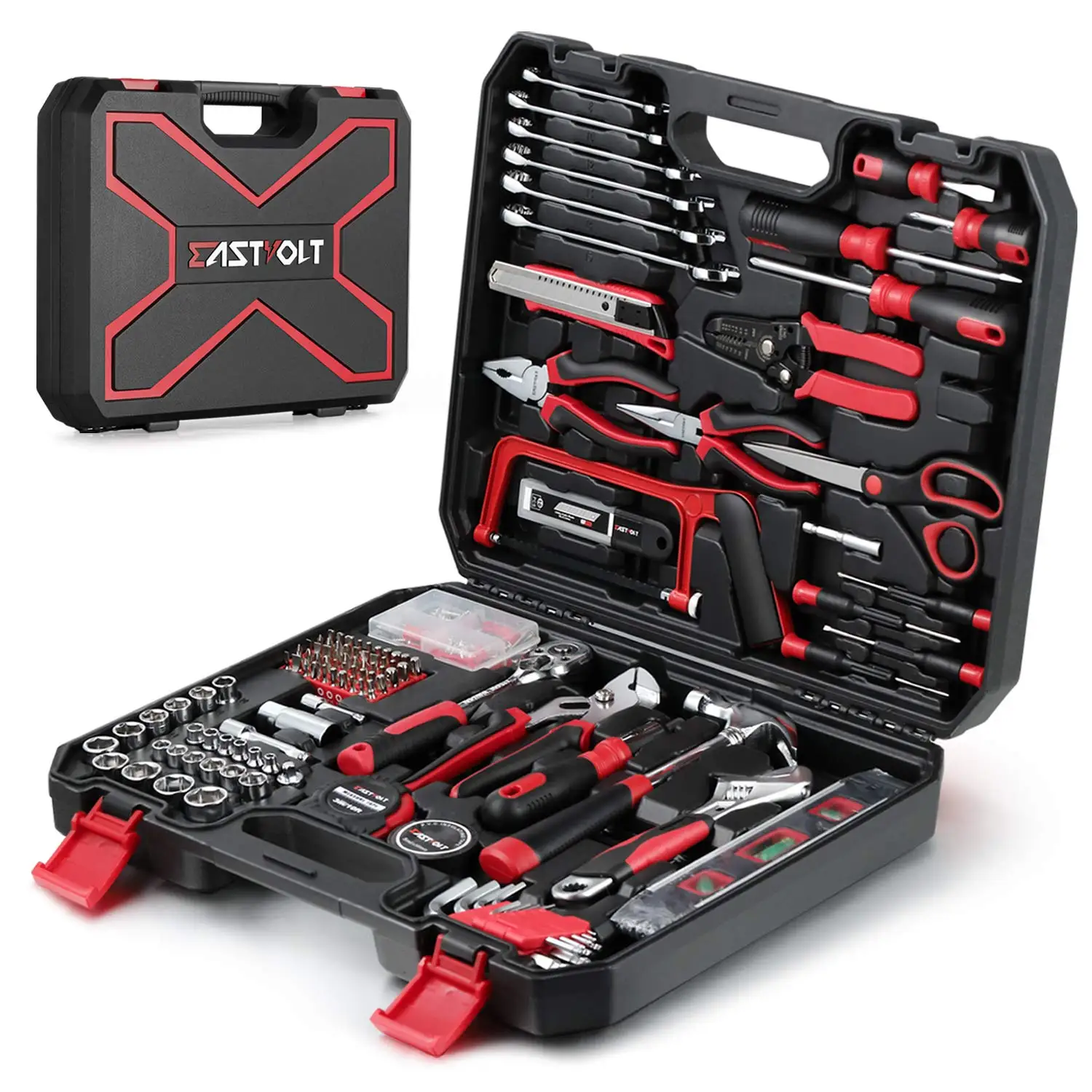 218-Piece Household Tool Kit Auto Repair Tool Set General Household Hand Tool Set with Hammer Plier Screwdriver Set Socket Kit
218-Piece Household Tool Kit Auto Repair Tool Set General Household Hand Tool Set with Hammer Plier Screwdriver Set Socket Kit