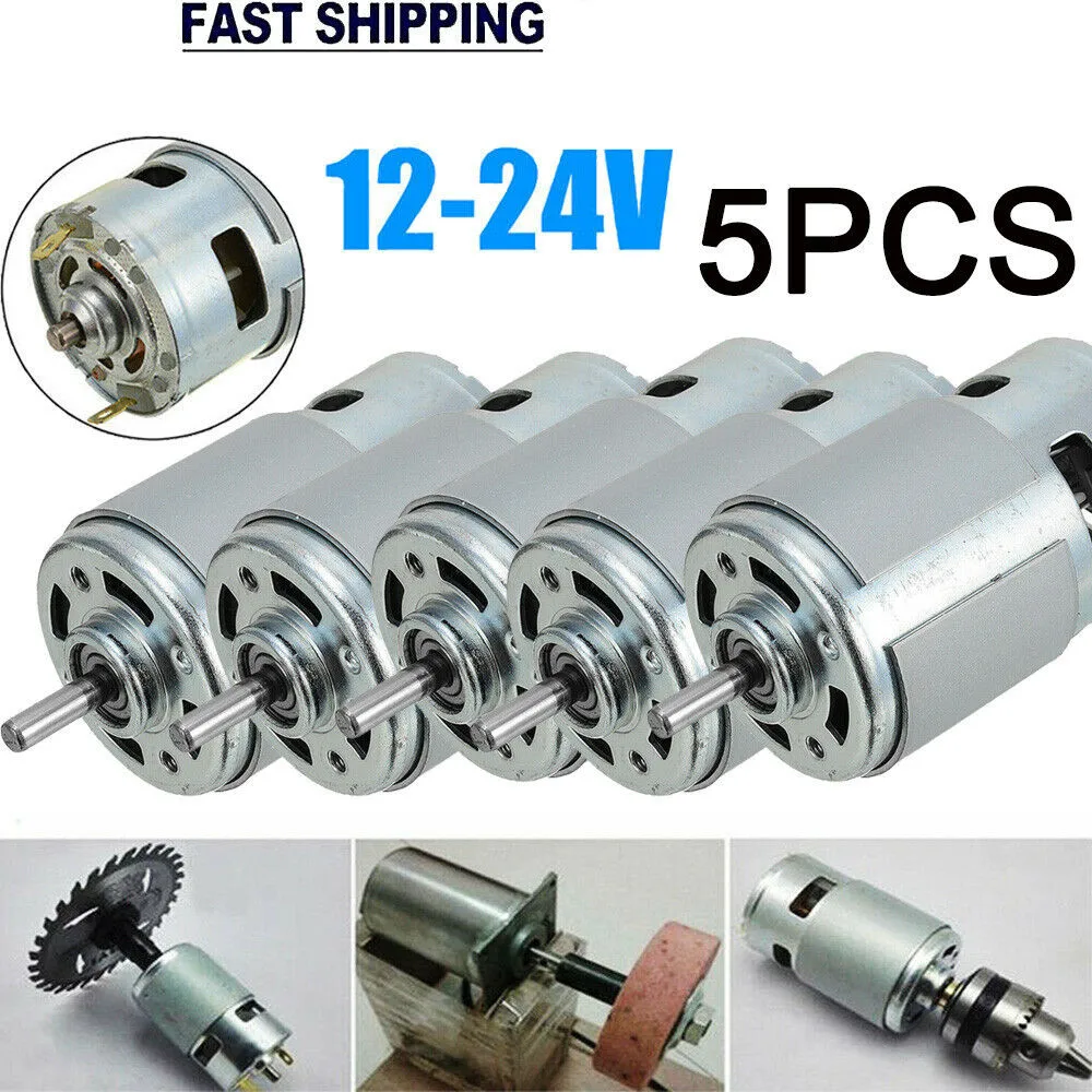 5pcs Pack 775 Dc Motor 12v-24v Large Torque Motor Low Noise Ball Bearing 10000rpm For Scooter Cutting Electric Grinder Handmade
5pcs Pack 775 Dc Motor 12v-24v Large Torque Motor Low Noise Ball Bearing 10000rpm For Scooter Cutting Electric Grinder Handmade