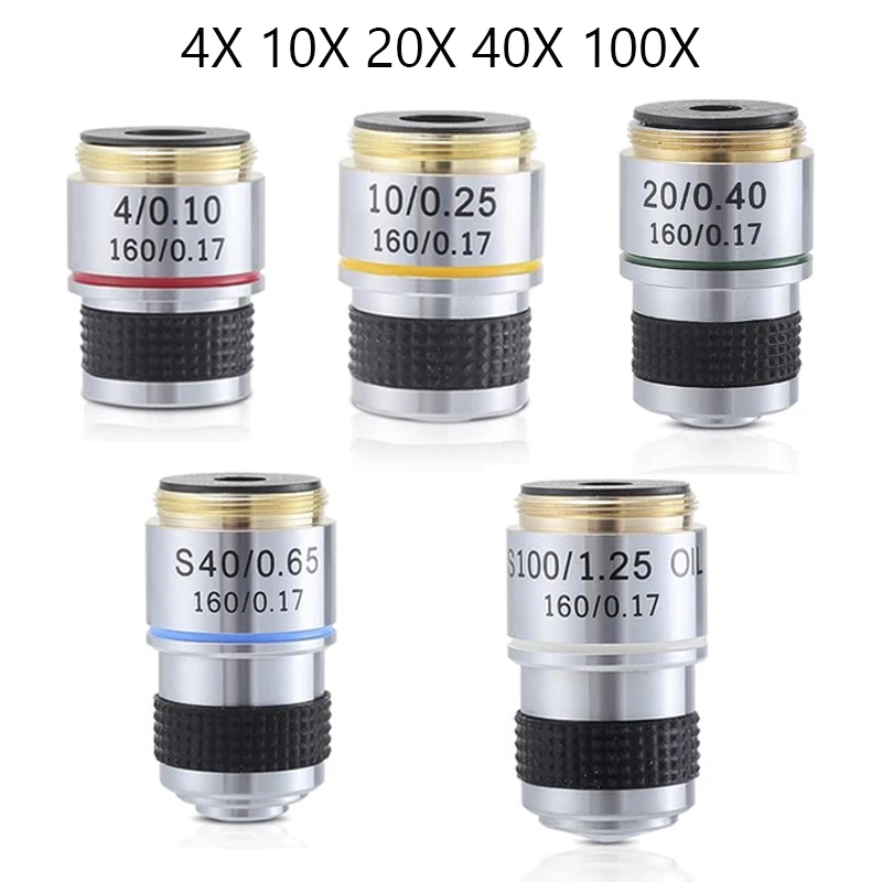 Ахроматический объектив VBNM для биологического микроскопа 4X 10X 20X 40X 60X 100X RMS 20,2 мм
Ахроматический объектив VBNM для биологического микроскопа 4X 10X 20X 40X 60X 100X RMS 20,2 мм