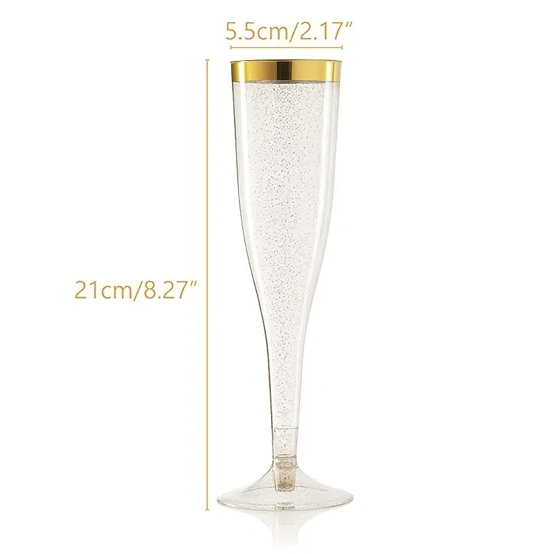 Rose Golden/Golden/Silver Plastic Disposable Plastic Glasses, 6.5oz Champagne Glasses Dinner Party, Disposable Glasses Without L
Rose Golden/Golden/Silver Plastic Disposable Plastic Glasses, 6.5oz Champagne Glasses Dinner Party, Disposable Glasses Without L