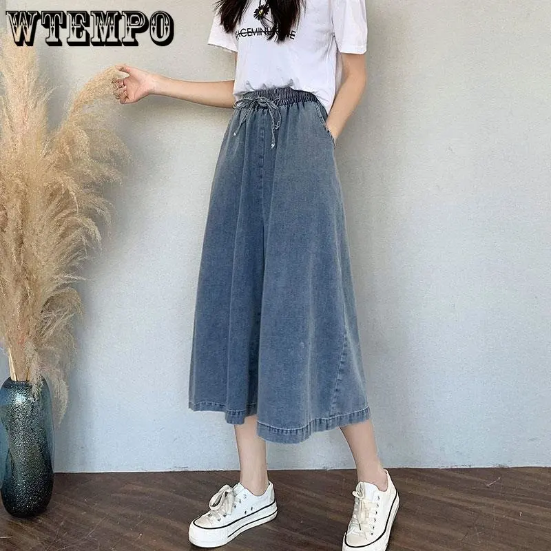 WTEMPO джинсовые широкие брюки женские летние тонкие свободные широкие брюки большого размера укороченные брюки с высокой талией повседневные широкие брюки
WTEMPO джинсовые широкие брюки женские летние тонкие свободные широкие брюки большого размера укороченные брюки с высокой талией повседневные широкие брюки