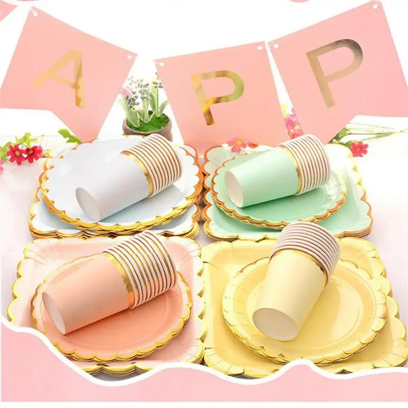 Disposable Tableware Multicolor Gilded Disposable Paper Tray Party Lace Plate Solid Color Birthday Party
Disposable Tableware Multicolor Gilded Disposable Paper Tray Party Lace Plate Solid Color Birthday Party