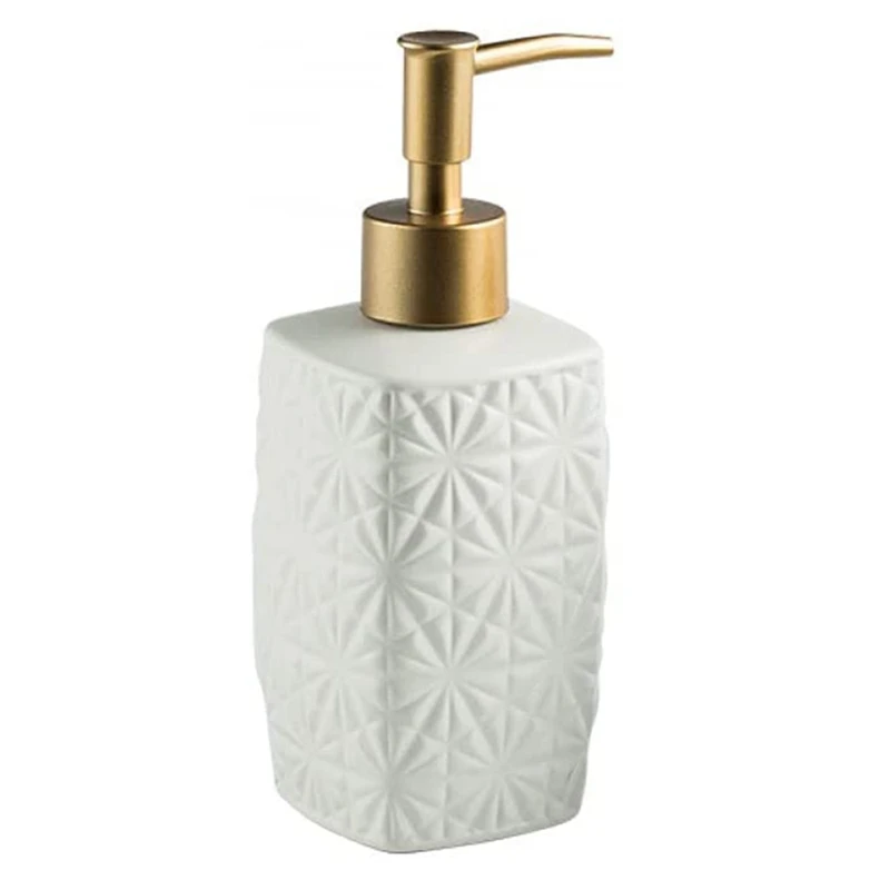 Soap Dispenser, Bathroom Ceramic Hand Soap Dispenser With Vintage Embossed Design,Kitchen Refillable Dish Soap Dispenser
Soap Dispenser, Bathroom Ceramic Hand Soap Dispenser With Vintage Embossed Design,Kitchen Refillable Dish Soap Dispenser