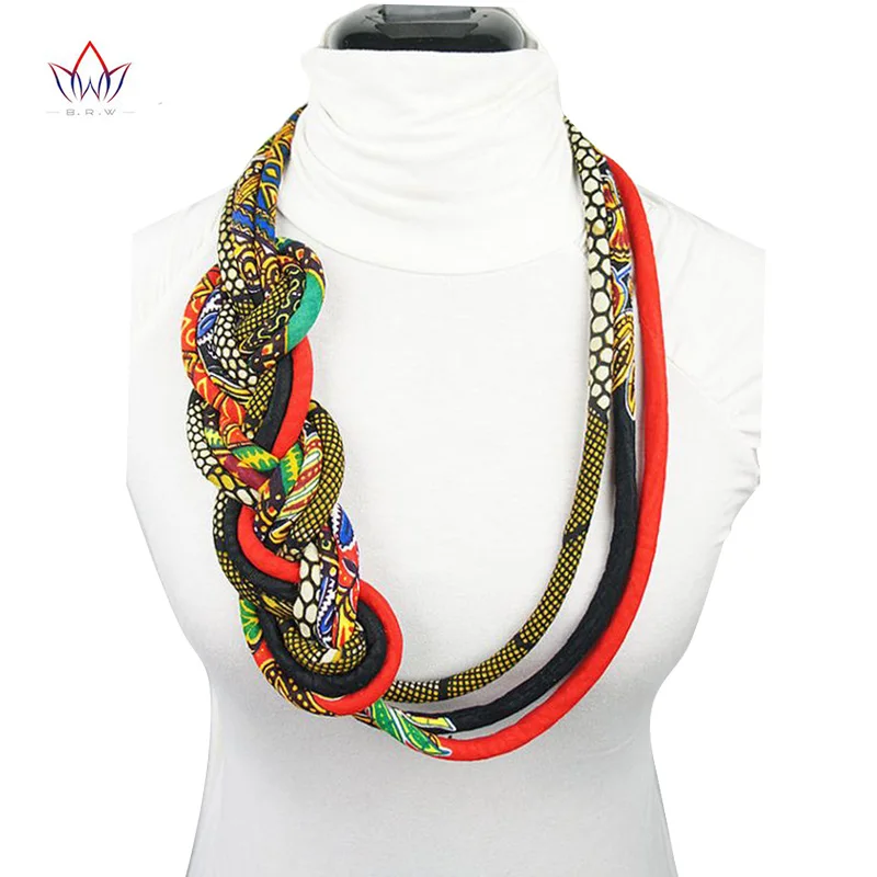 

2022 New Fashion African Women Necklace Handmade Statement Necklace Jewelry Africa Accessories Cotton Necklaces None WYA077