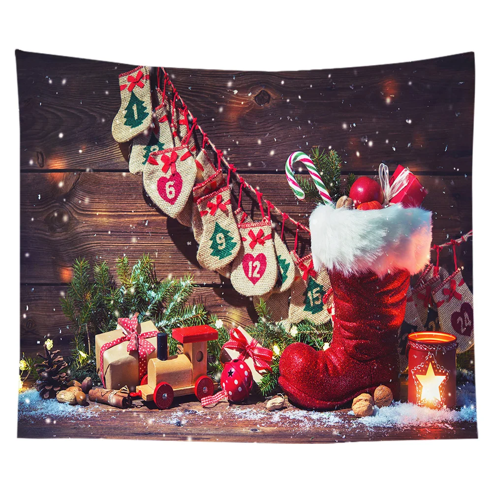 

Christmas Boots Tapestry Wall Hanging Cloth Christmas Eve Canvas on The Wall Nightmare Before Christmas Xmas Home Decor