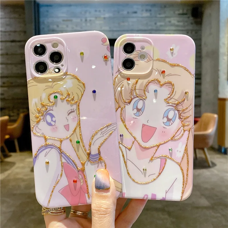BANDAI Japanese Anime Sailor Moon Phone Case For iPhone 12 Pro Max 11/13 Pro Xr Xs Max 8 Plus Fancy Diamond Glitter Cover Shell
BANDAI Japanese Anime Sailor Moon Phone Case For iPhone 12 Pro Max 11/13 Pro Xr Xs Max 8 Plus Fancy Diamond Glitter Cover Shell