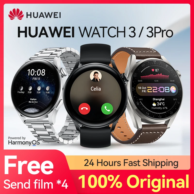 HUAWEI WATCH 3 Pro Men's Watch SmartWatch All-Day Health Monitoring 48mm AMOLEN Screen GPS NFC eSIM LTE Cellular Calling
HUAWEI WATCH 3 Pro Men's Watch SmartWatch All-Day Health Monitoring 48mm AMOLEN Screen GPS NFC eSIM LTE Cellular Calling