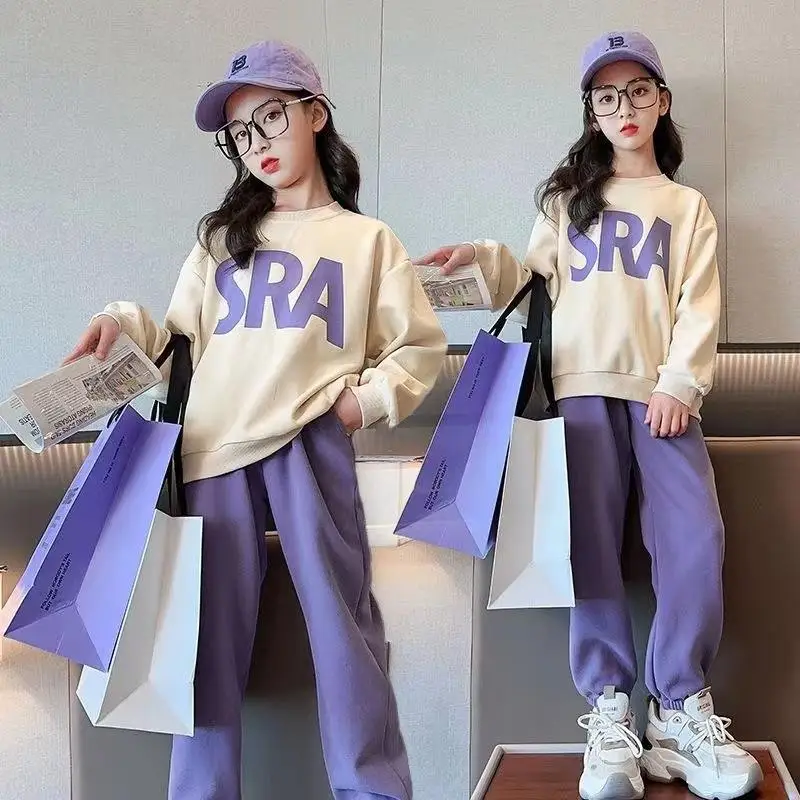 2023 Spring and Autumn Fashion Kids Clothes Girls 2Pcs Long Sleeve Letter Pattern Sweatshirt Pant Children Girl Tracksuit5-14Y
2023 Spring and Autumn Fashion Kids Clothes Girls 2Pcs Long Sleeve Letter Pattern Sweatshirt Pant Children Girl Tracksuit5-14Y