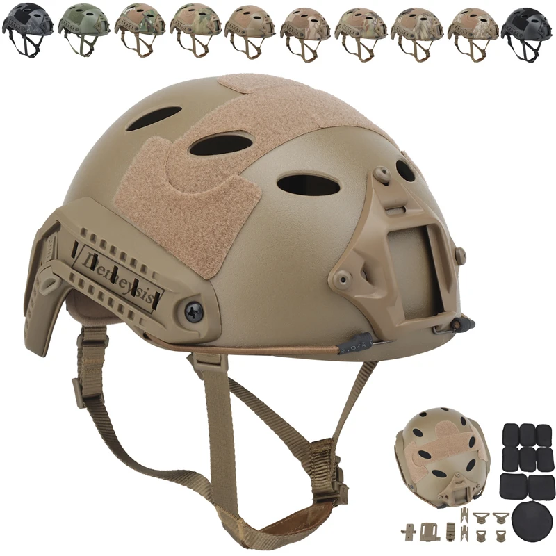 

Lightweight Tactical Army Helmet Airsoft Fast PJ Type Helmets Outdoor Sports Paintball CS War Game Head Protector