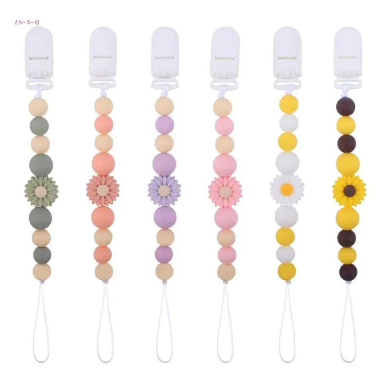 51BA Bead Pacifier Clips Silicone Dummy Chain Holder Newborn Soother Chains Nipple Holder for Babies Teething Toy Baby Chew
51BA Bead Pacifier Clips Silicone Dummy Chain Holder Newborn Soother Chains Nipple Holder for Babies Teething Toy Baby Chew