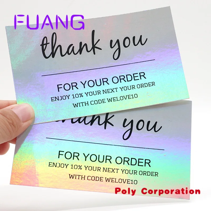 Customized Elegant Luxury Trendy Color Holo Thank you Business Holographic Cards Custom With logo
Customized Elegant Luxury Trendy Color Holo Thank you Business Holographic Cards Custom With logo