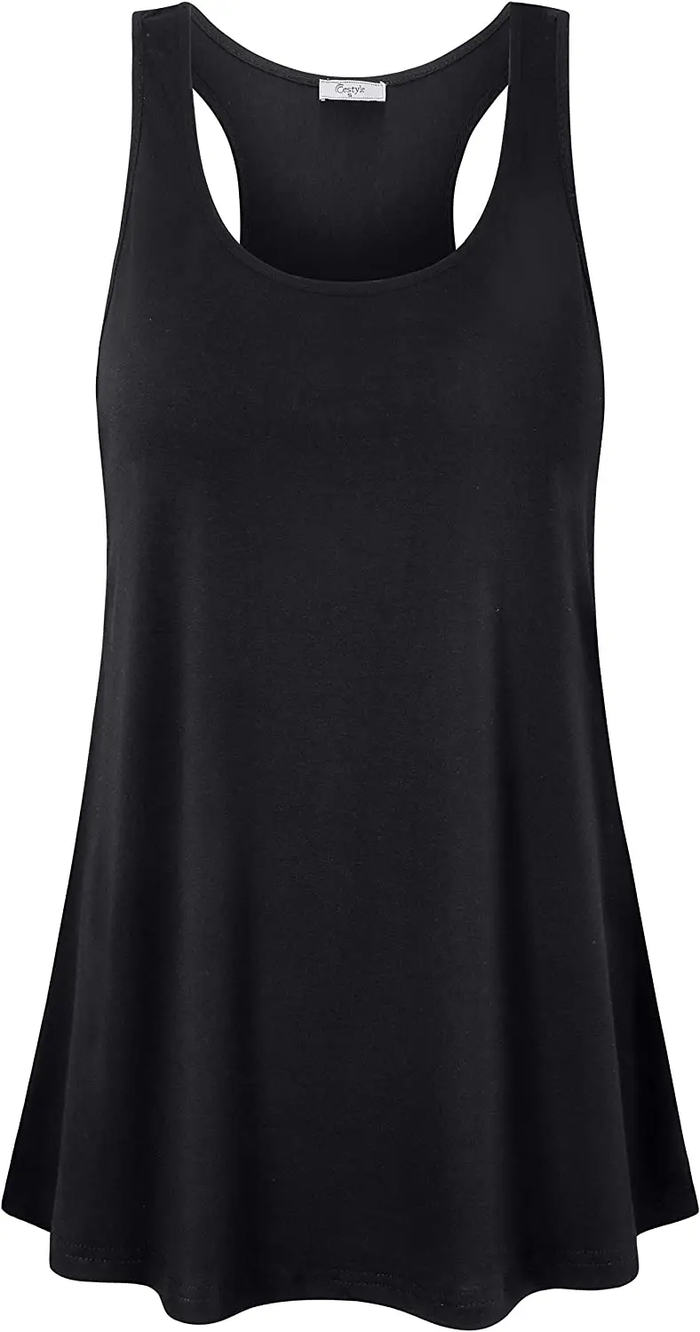 Womens Sleeveless Scoop Neck Flowy Loose Fit Workout Shirts Racerback Long Tank Tops
Womens Sleeveless Scoop Neck Flowy Loose Fit Workout Shirts Racerback Long Tank Tops