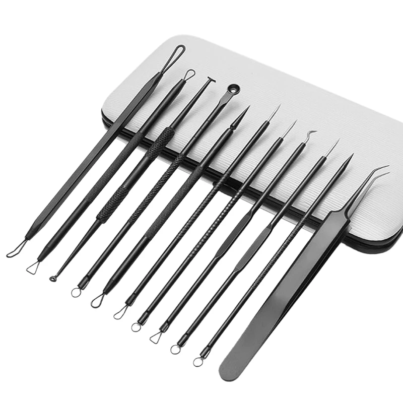 Blackhead Remover Pimple Popper Tool Kit 11 Pcs, Pimple Extractor Tool, Acne Kit For Blackhead
Blackhead Remover Pimple Popper Tool Kit 11 Pcs, Pimple Extractor Tool, Acne Kit For Blackhead